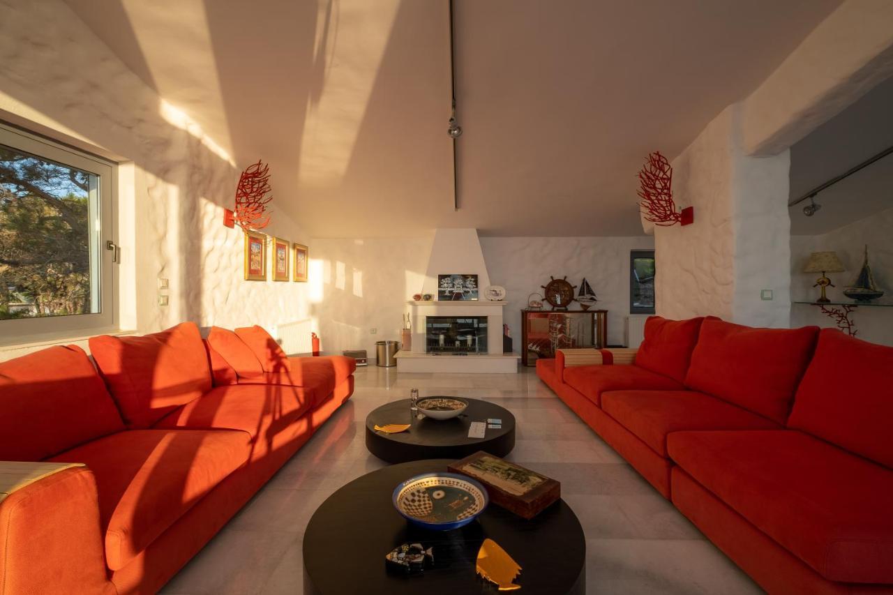 Icarus Luxury Beachfront Villa Gialiskari  エクステリア 写真